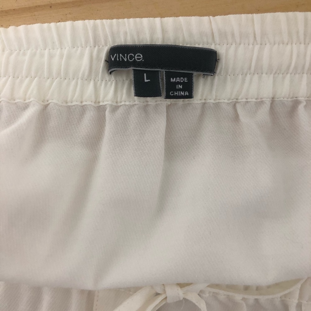Vince white cotton casual skirt button front - Picture 4 of 5